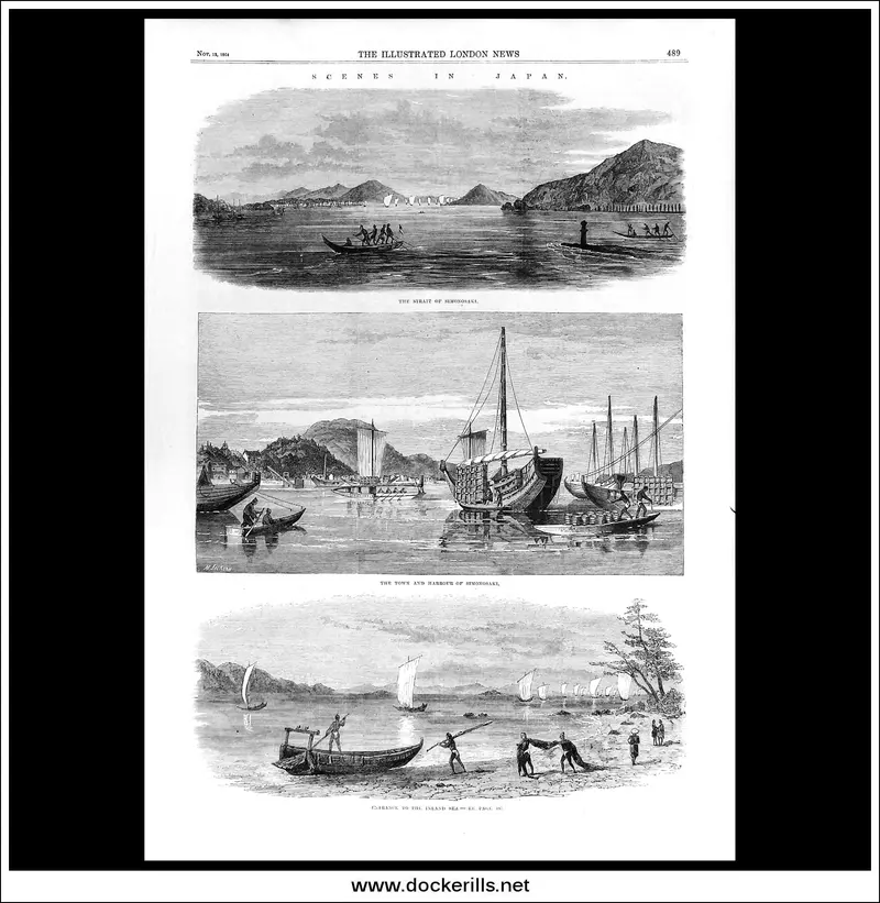 1864 Illustrated London News Engraving: Life And Landscapes In Tokugawa-Era Japan 1