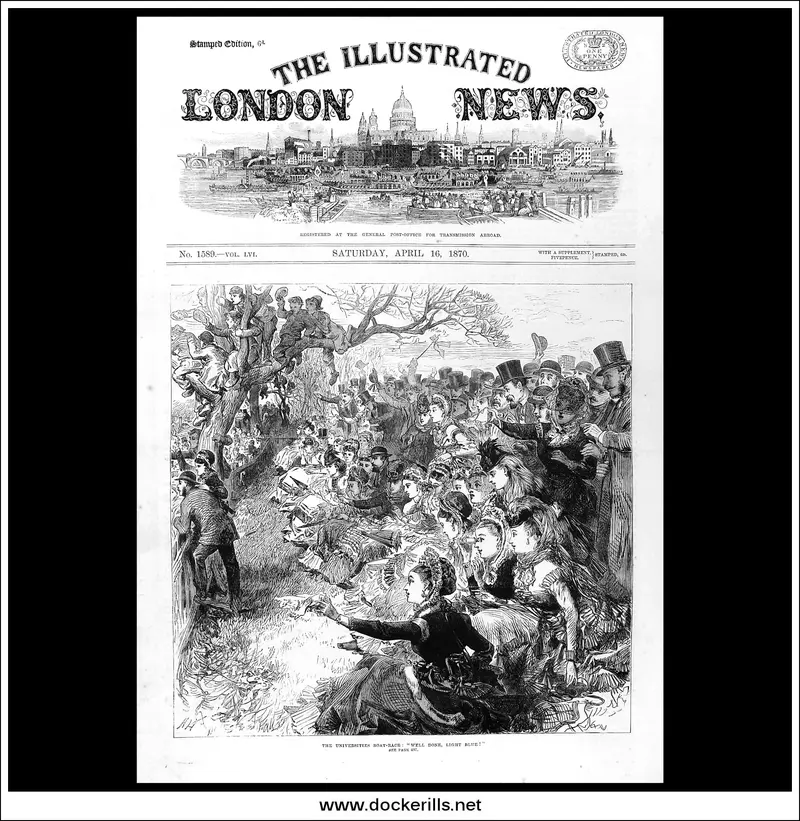 1870 Oxford-Cambridge Boat Race Victory: ‘Well Done Light Blues’ – London News Cover 1
