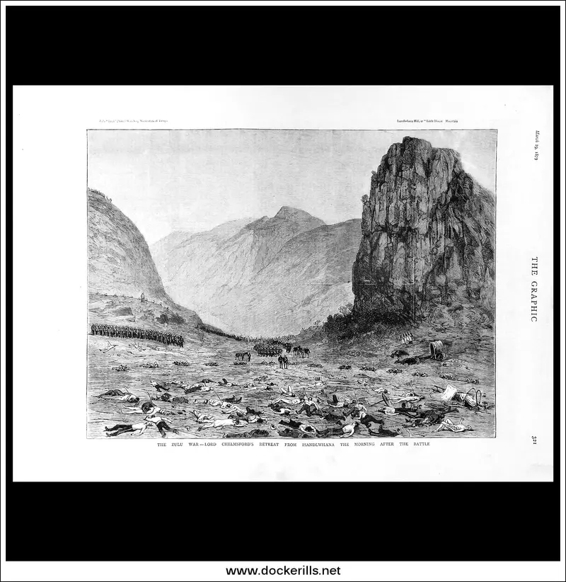 1879 Isandlwana Aftermath: Lord Chelmsford’S Withdrawal, Illustrated London News Engraving 1