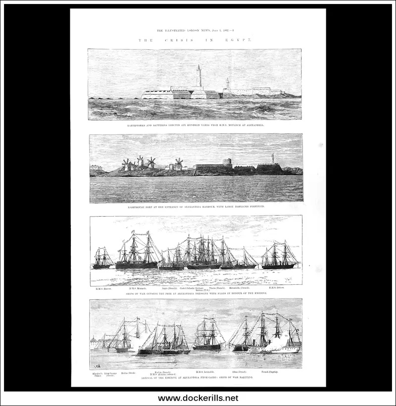 1882 Alexandria Under Tension: Early Crisis Views, Illustrated London News 1
