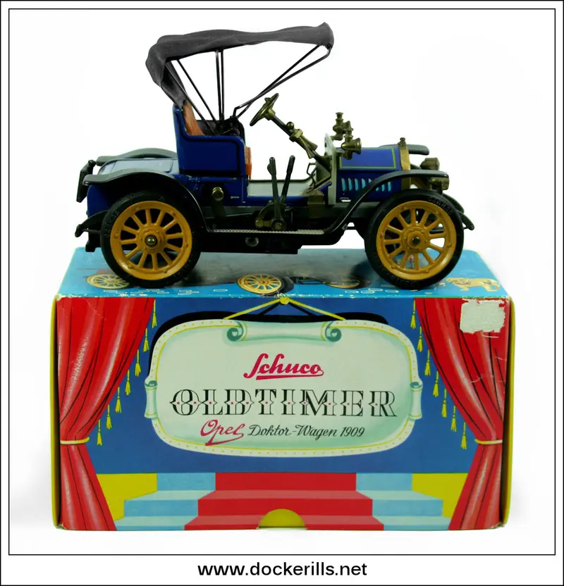 1909 Opel Doktor-Wagen Tinplate Toy Car – Schuco Germany Vintage Replica 1