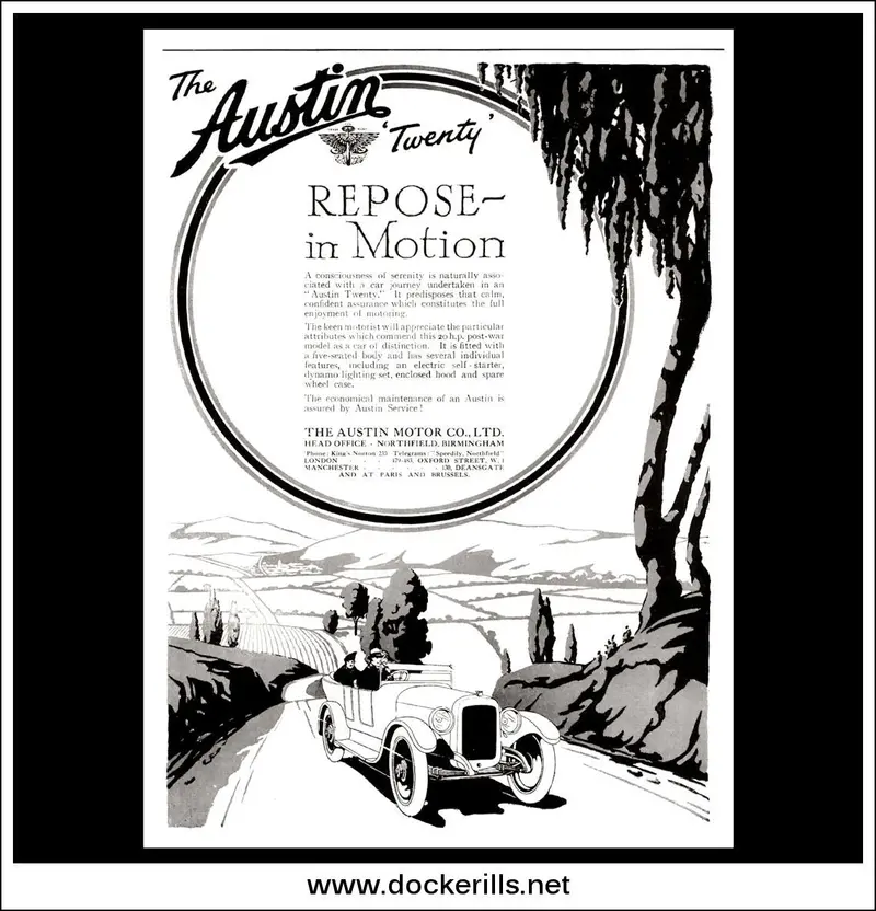 1919 Austin '20' Twenty Pre-Production Promotional Print 1