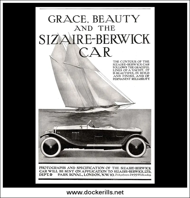 1919 Sizaire-Berwick Classic Ad – First Edition 1
