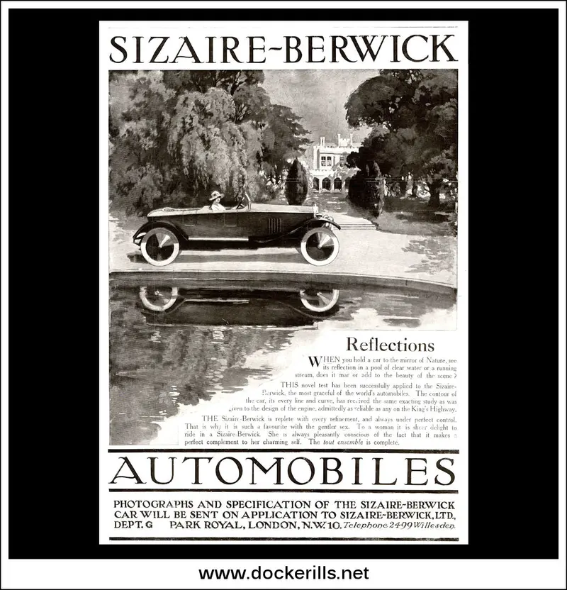 1919 Sizaire-Berwick Vintage Ad – Second Edition 1