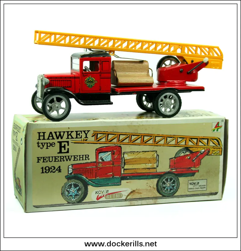 1924 Hawkey Type E Fire Patrol Truck, Kovap Clockwork Tin Model 1