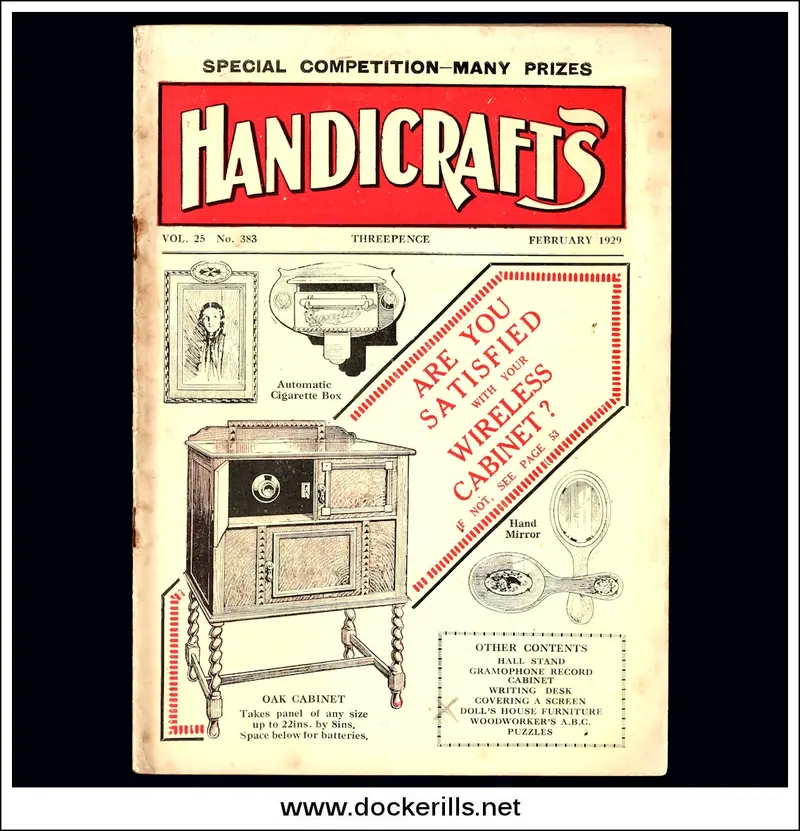 1929 Handicrafts Magazine Vol. 25 No. 383: Automatic Cigarette Box Pattern (Design No. N.18) 1