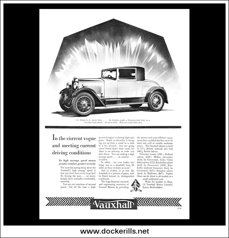 1929 Vauxhall Grafton Coupe Promotional Artwork 1