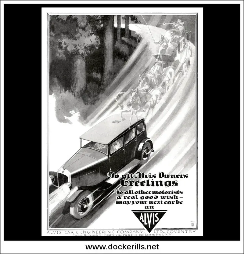1930 Alvis Automobiles Vintage Advertising Poster 1