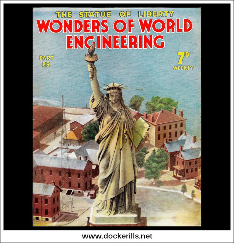 1937 Wonders Of World Engineering Magazine #29: Statue Of Liberty, New York Landmark Feature 1