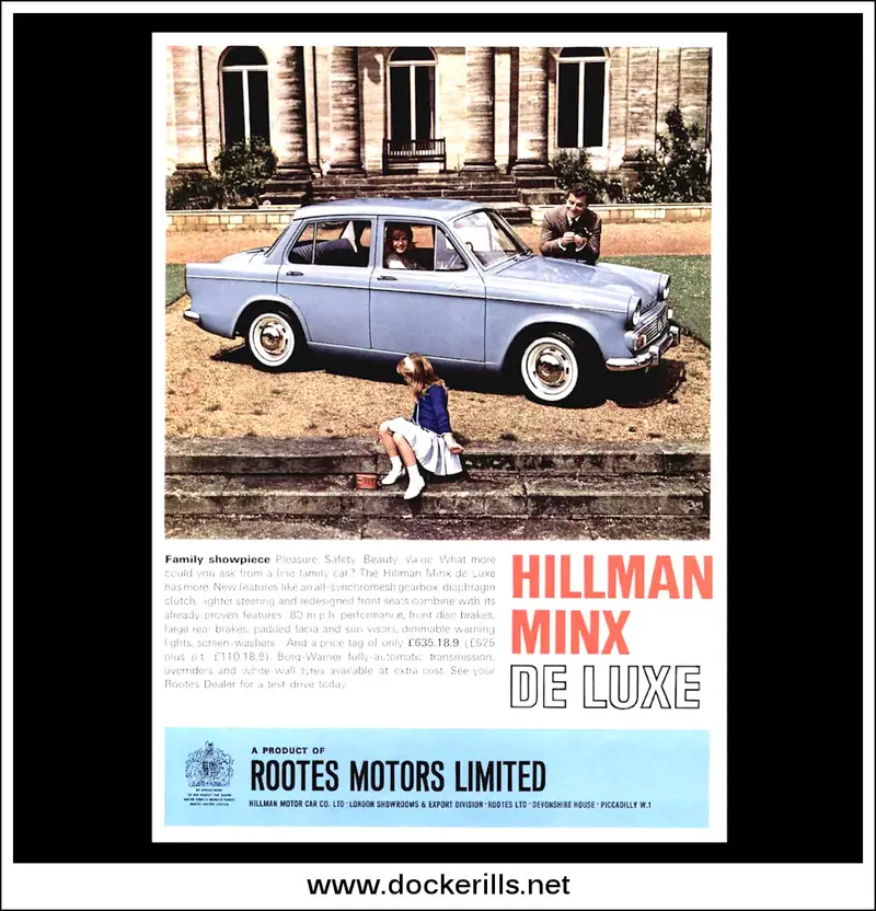 1965 Hillman Minx De Luxe – Late-Production Model Promotional Print 1