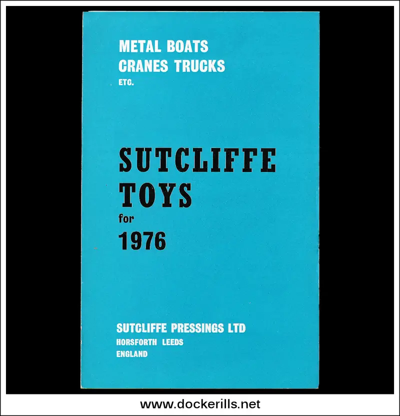 1976 Sutcliffe Pressings Ltd. Collectible Toy Boat Catalogue – England-Published Brochure 1