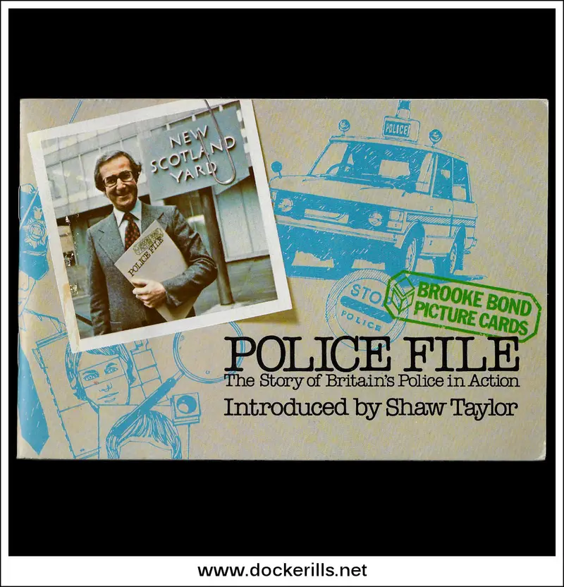 1977 Brooke Bond Tea Card Album: 'Police File' Fully Assembled Image Collection 1