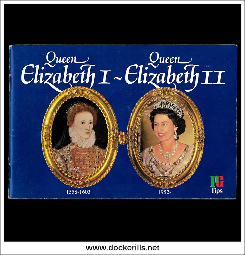 1982 Brooke Bond Tea Card Album: 'Queens Elizabeth I & Ii' Full Illustrated Set 1