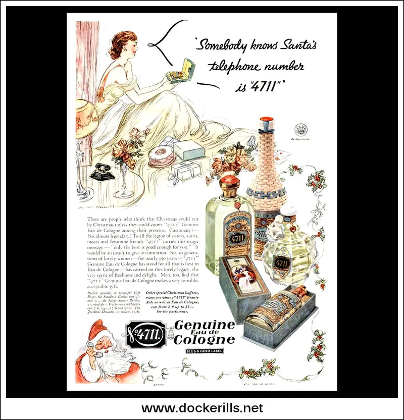 4711 Eau De Cologne Christmas Ad – November 1936 Holiday Edition 1