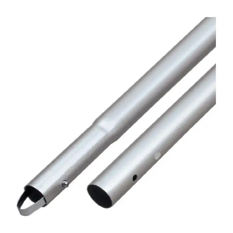 6-Foot Silver Anodized Aluminum Swaged Button Handle — 1-3/8-Inch Diameter, 6-Pack 1