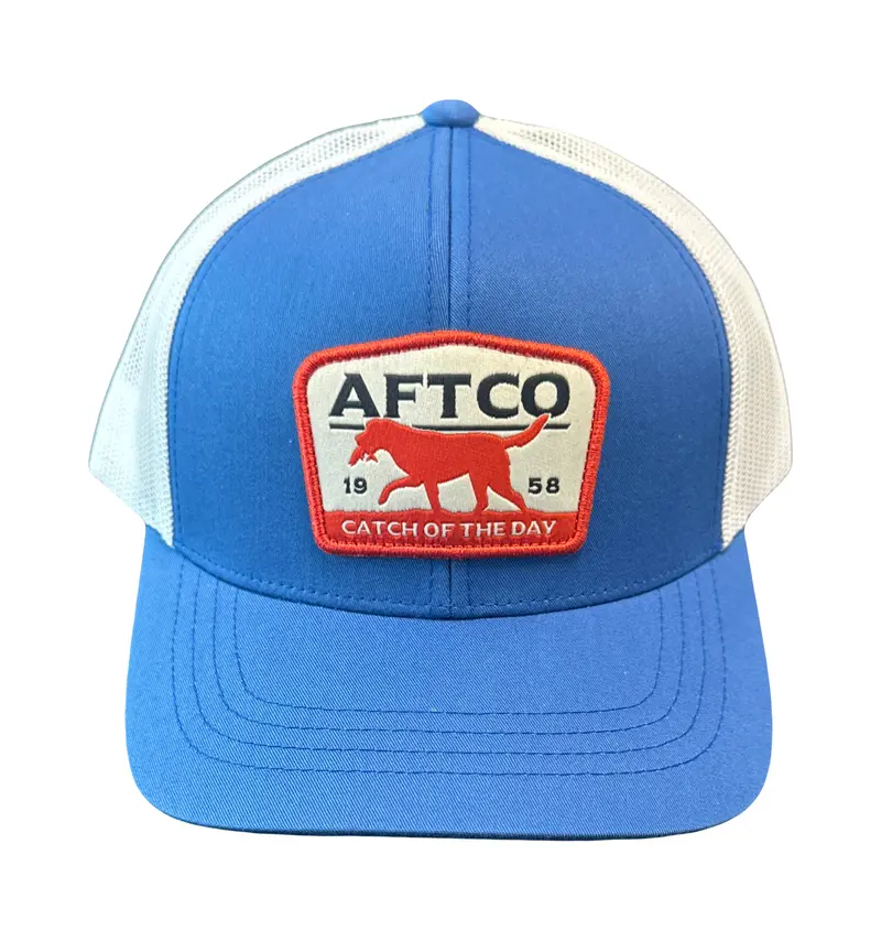 Aftco Fetch Lp Trucker Hat In Navy Blue 1