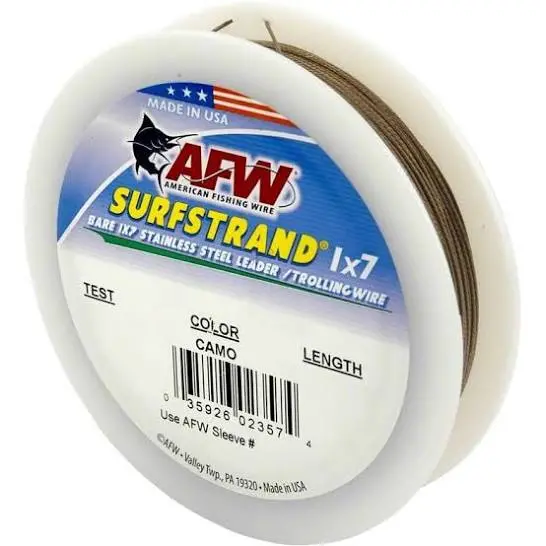 Afw Surfstrand Stainless Steel Leader Wire – 300-Foot 1X7 Braided Cable For Surf Fishing 1