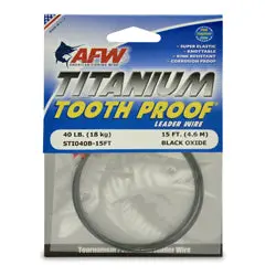 Afw Titanium Tooth-Proof Leader – 15-Foot Abrasion-Resistant Spool 1