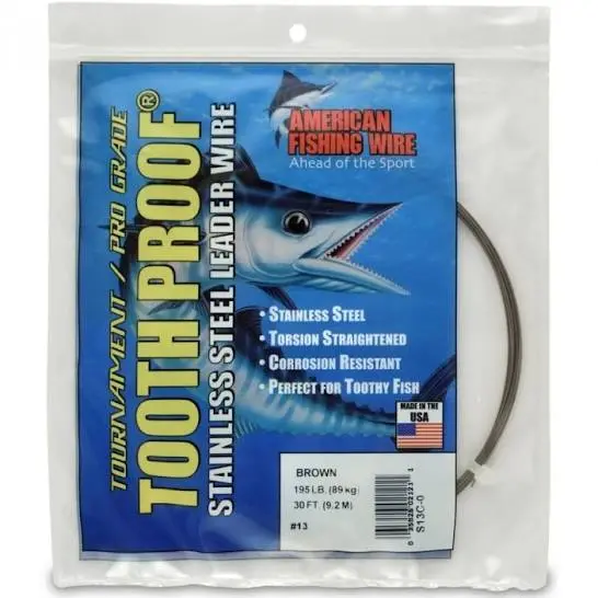 Afw Tooth-Proof Stainless Steel Leader Wire – 30-Foot Abrasion-Resistant Fishing Leader 1