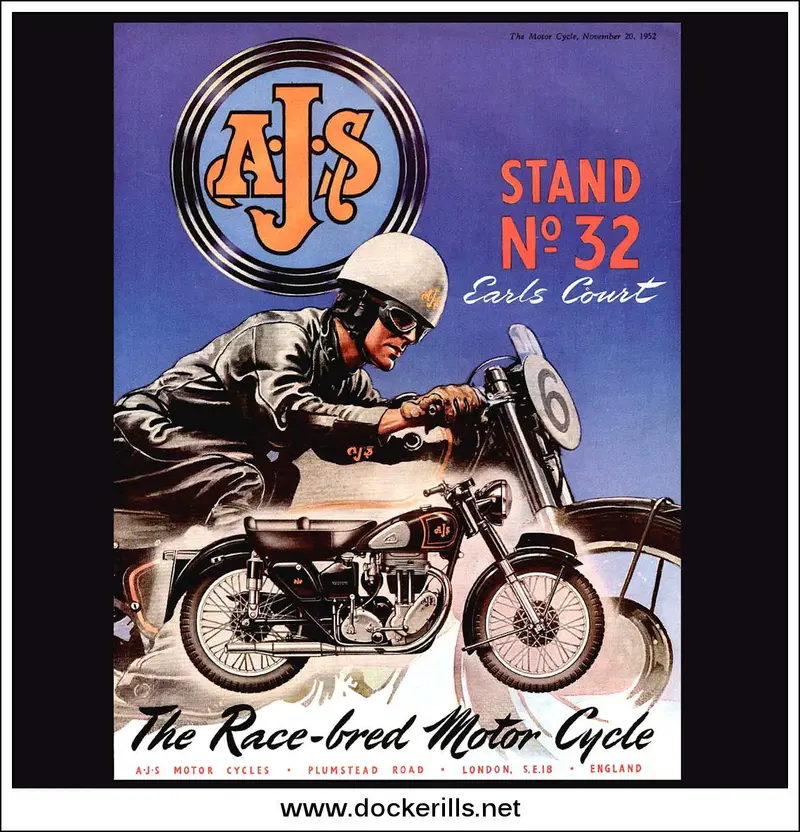 Ajs Motorcycles Vintage Advertisement – November 1952 Print 1