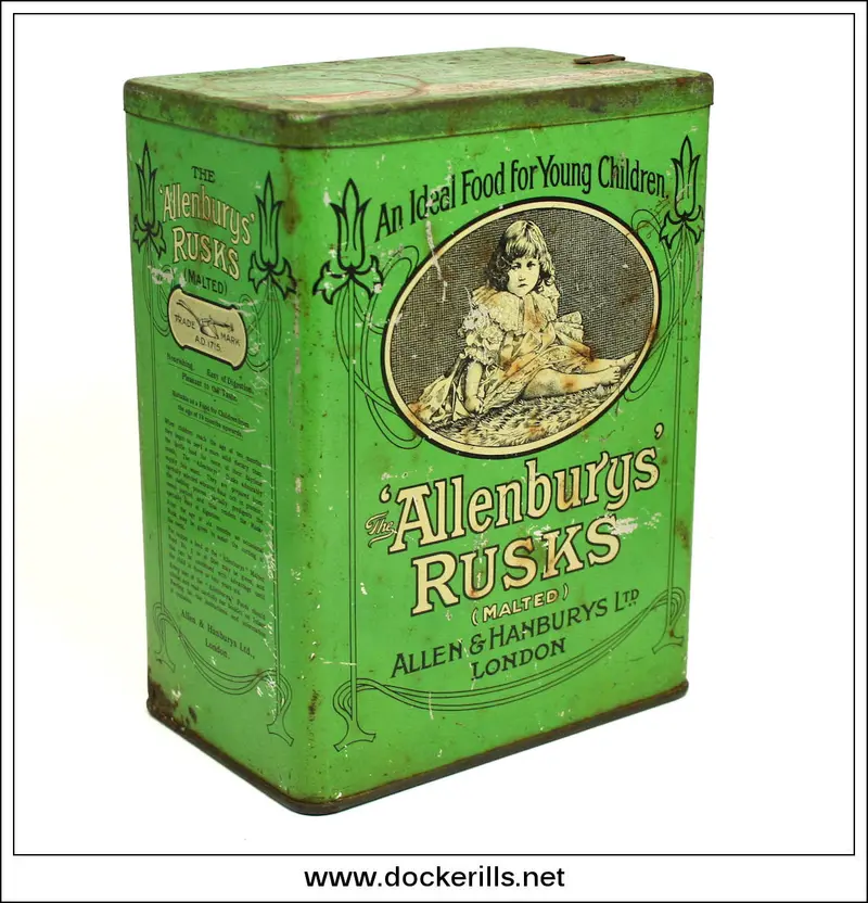 Allenbury’S Rusks Heritage Tin – Early 20Th-Century British Biscuit Brand Packaging 1