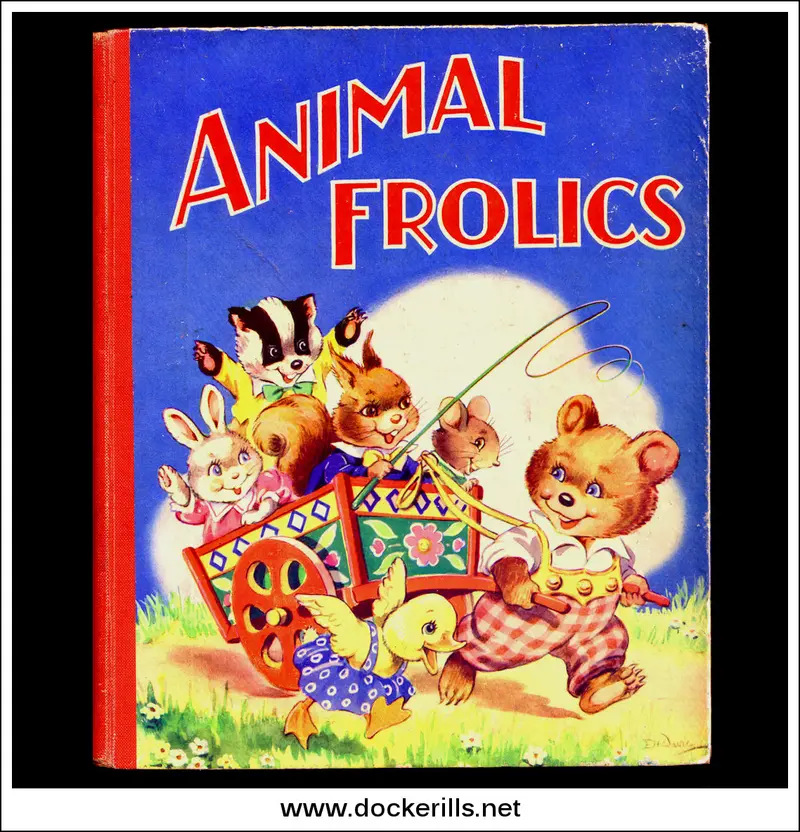 Animal Frolics Story Book – C.1955 Illustrated Children’S Hardcover 1