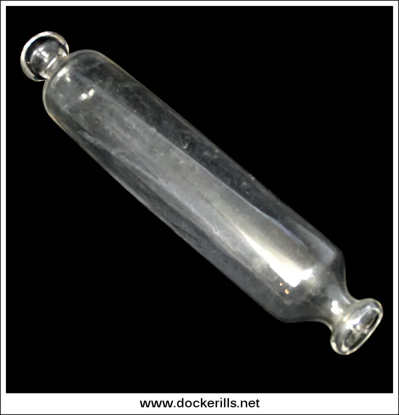 Antique Hand-Blown Glass Rolling Pin – Artisan Crafted Kitchen Tool 1