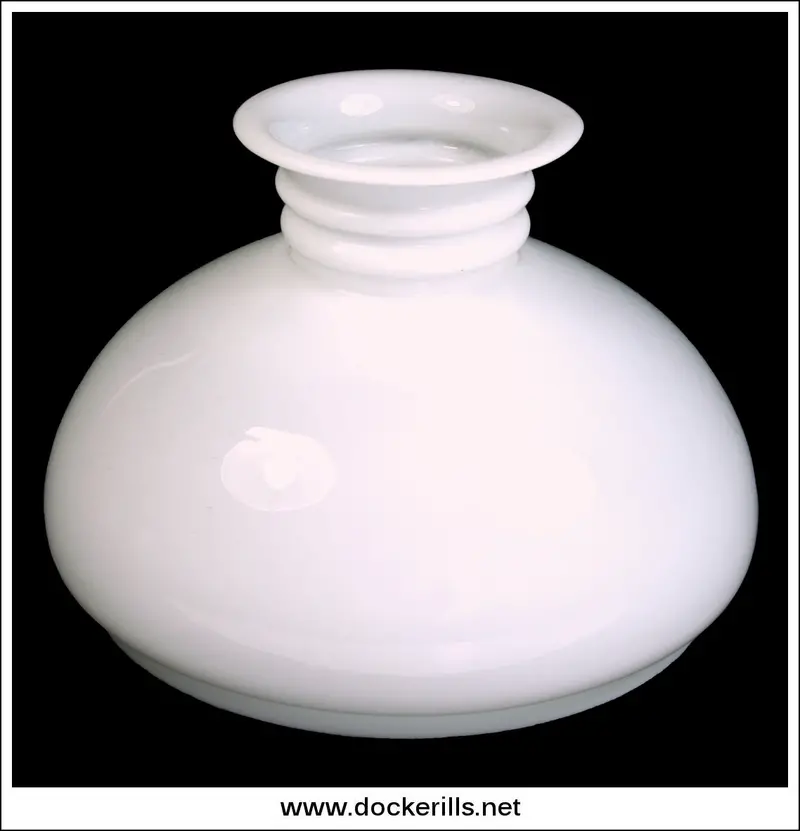 Antique Oil Lamp Milk Glass Shade – Style B, Handcrafted Vintage Replacement 1
