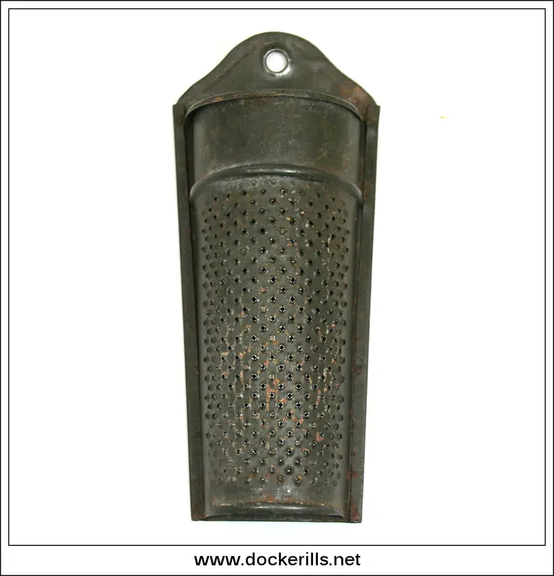 Antique Tin Nutmeg Grater With Integrated Storage Compartment 1