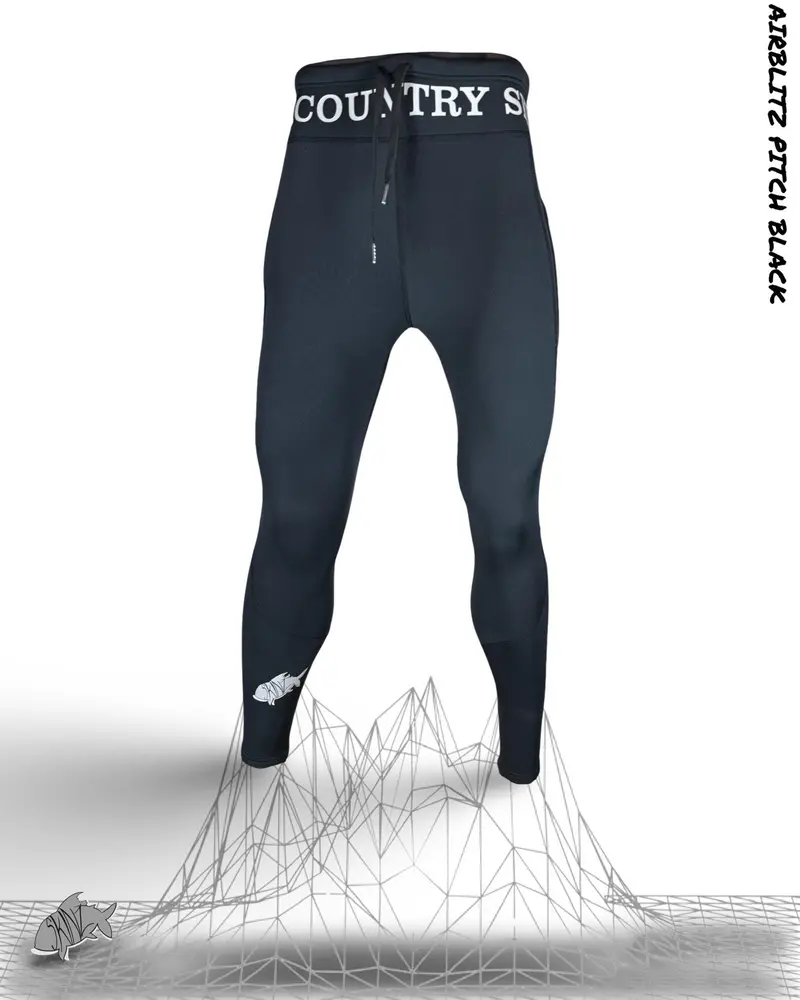 Backcountry Skinz Airblitz Perforated Neoprene Leggings – Pitch Black, Unisex Fit 1