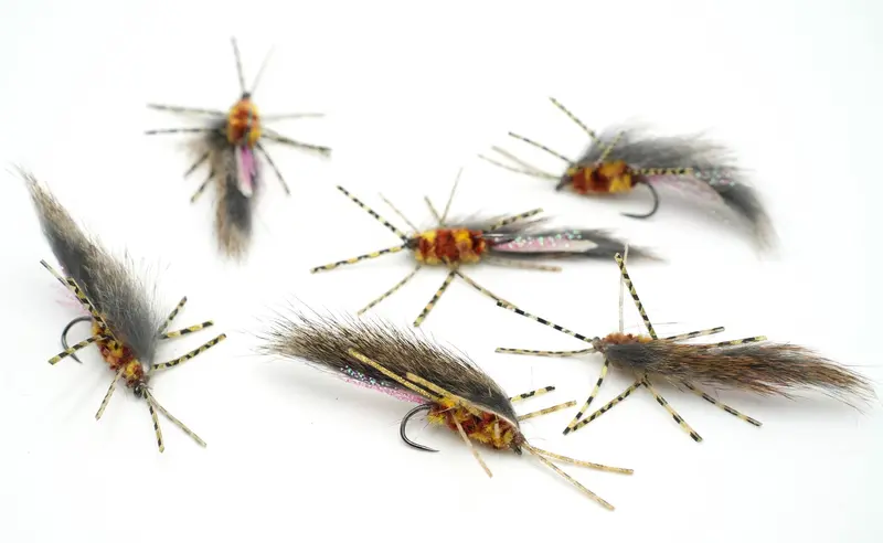 Barbless Zirdle Bug Dry Flies – Small Size, 6-Pack 1