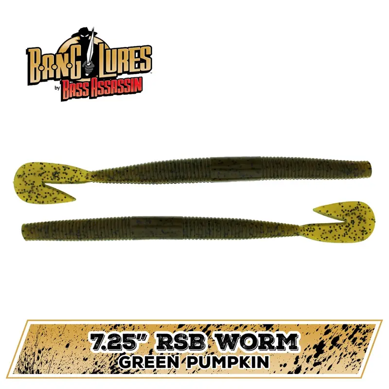Bass Assassin Rbs Soft Plastic Worm – 7.25-Inch, 8-Pack 2