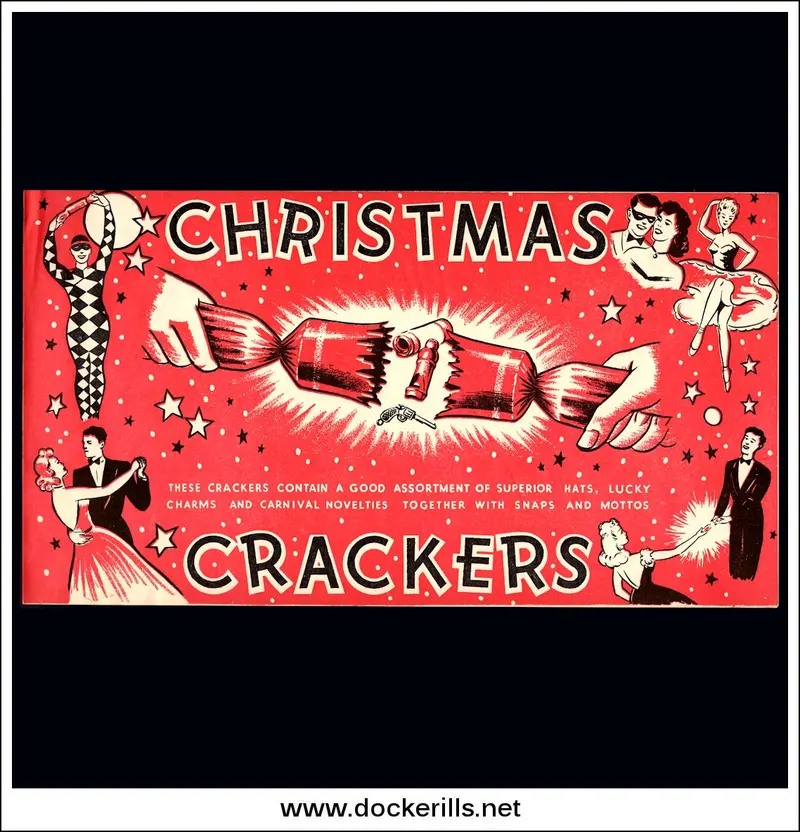 Batger’S Ltd. Red Cracker Design Label — Bold Vintage Holiday Packaging 1