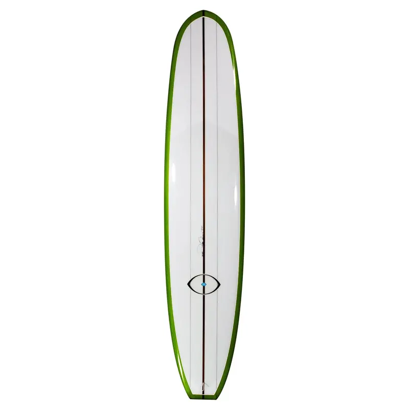 Bing Deluxe Longboard – 9'4", Clear With Lime Accents 1