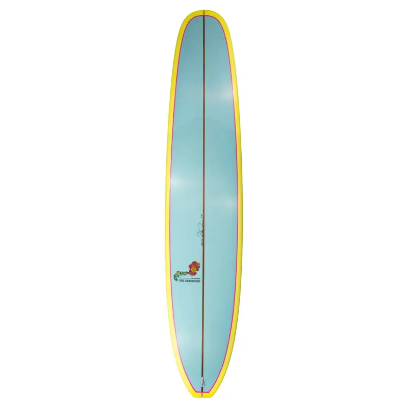 Bing Derringer Longboard – 9'8", Yellow & Blue 1