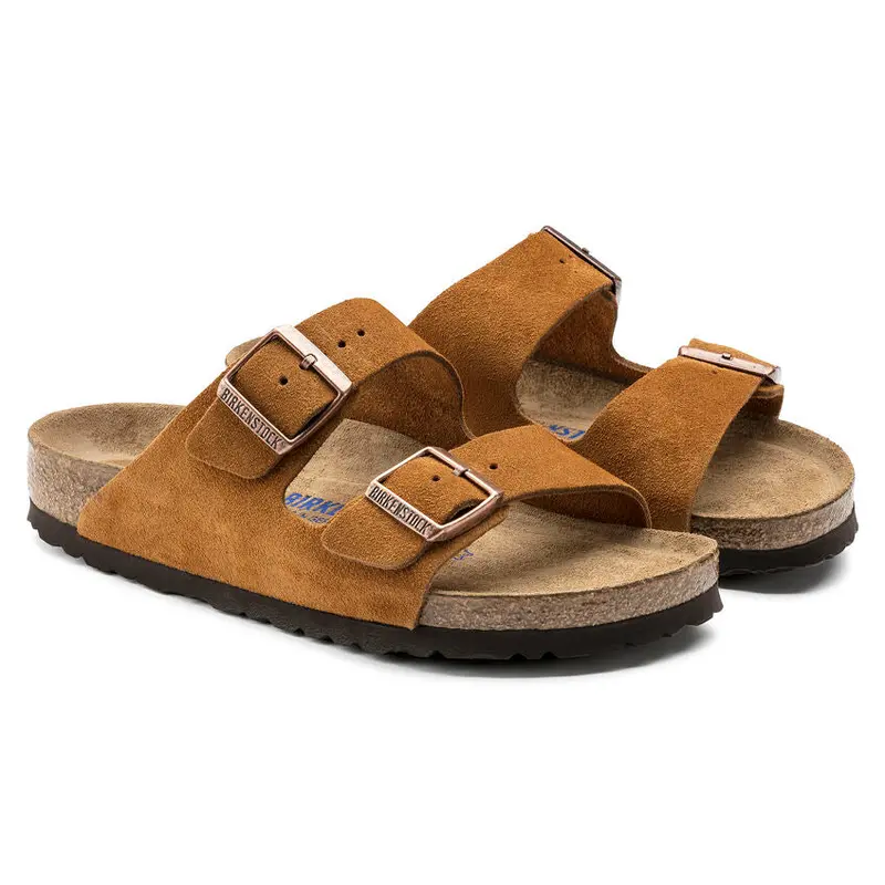 Birkenstock Arizona Sandals – Men’S Suede Leather Style (Mink) 1