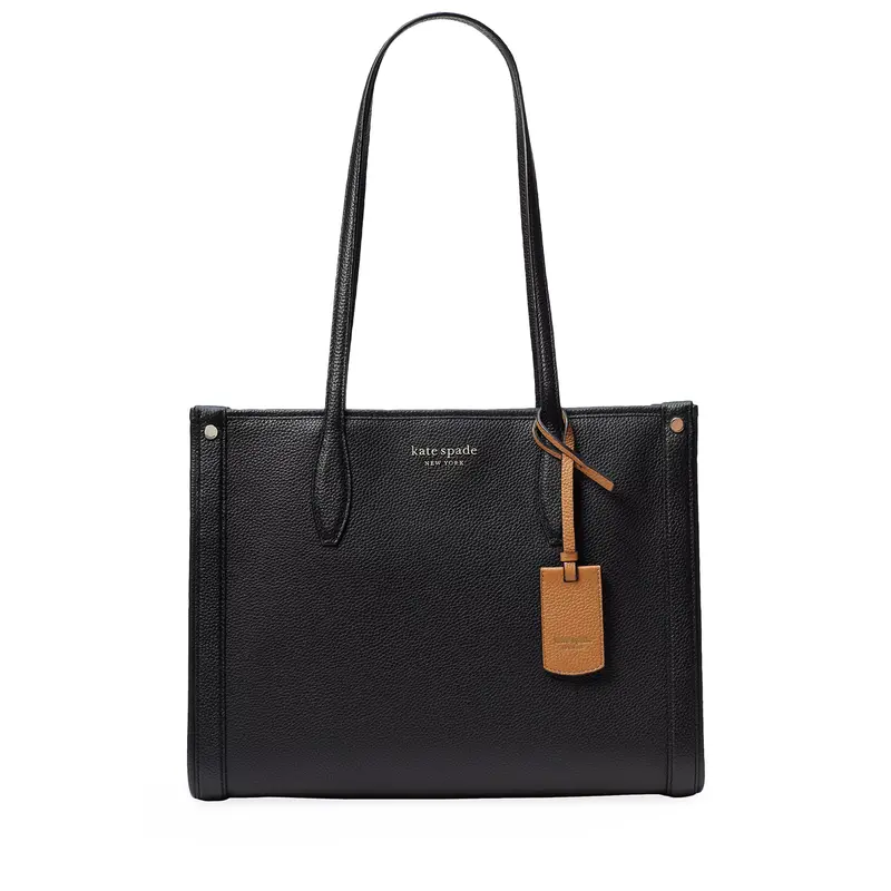 Black Kate Spade Market Pebbled Leather Medium Tote 1