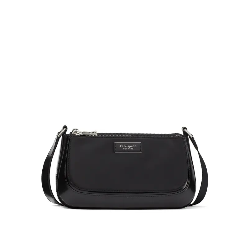 Black Kate Spade Sam Icon Nylon East-West Medium Crossbody 1