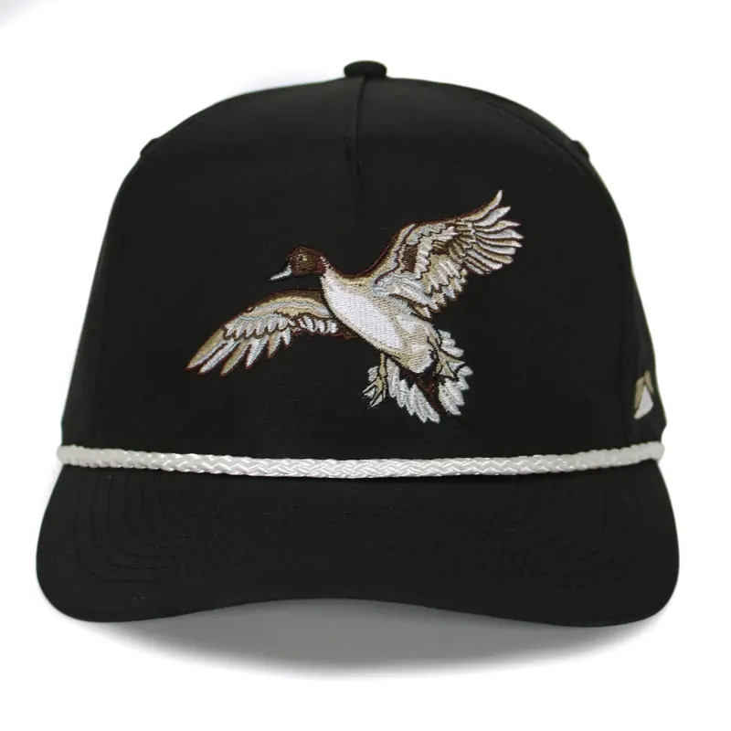Black Pintail Duck-Themed Performance Rope Trucker Cap 1