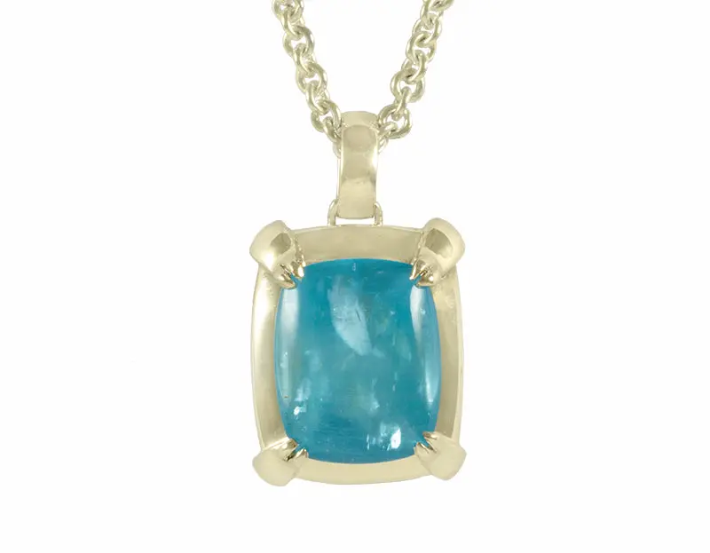 Blue And Green Dual-Tone Pendant Necklace 1