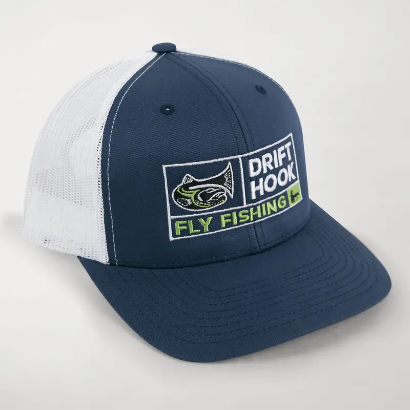 Blue Drifthook Trucker Cap With Box Logo 1