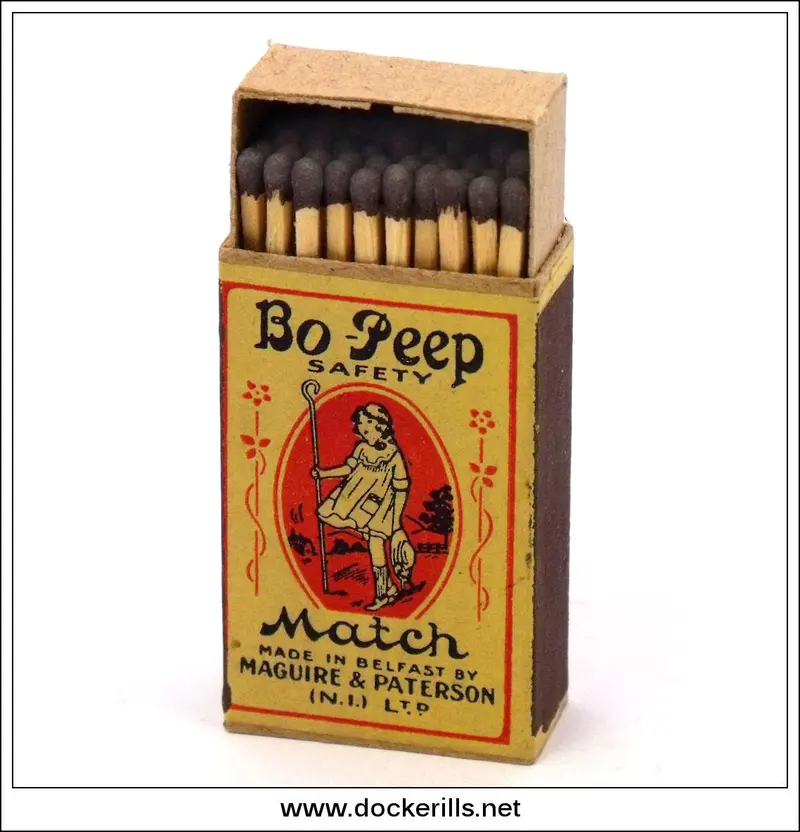 Bo-Peep Safety Matches – Maguire & Paterson (N.I.) Ltd. Original Tin With Matches 1