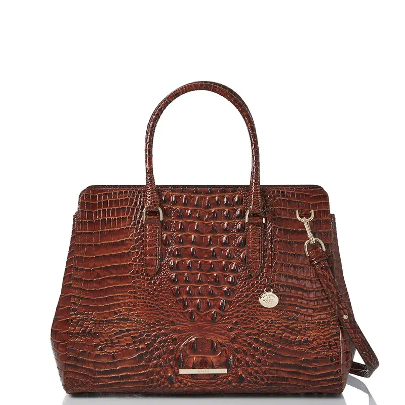 Brahmin Melbourne Finley Carryall Satchel – Full-Grain Leather 1
