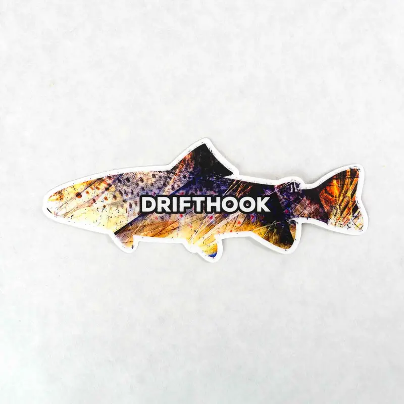 Brook Trout Splash Fly Fishing Decal 1