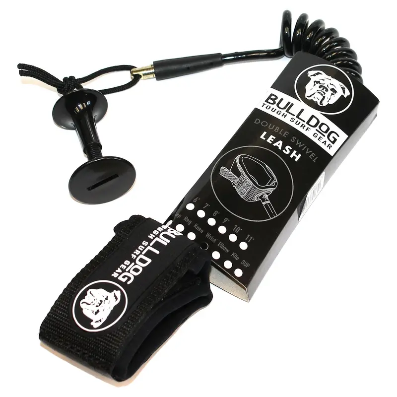 Bulldog Coiled Wrist Leash – Black 1