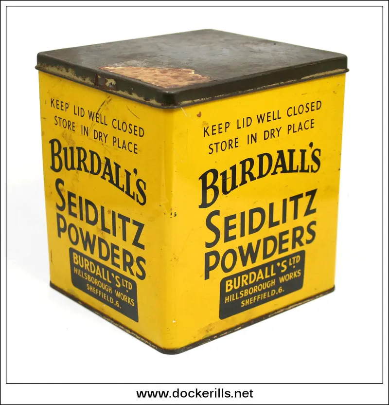 Burdall’S Seidlitz Powders Retro Tin – Victorian-Era Pharmaceutical Advertising 1