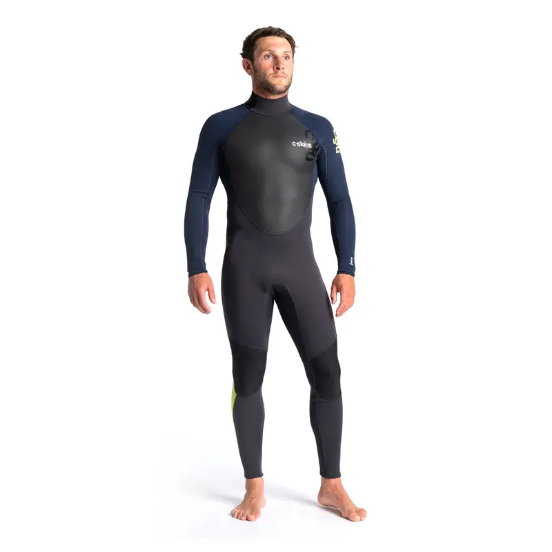 C-Skins Element 3/2Mm Back-Zip Wetsuit – Anthracite, Slate & Lime 1