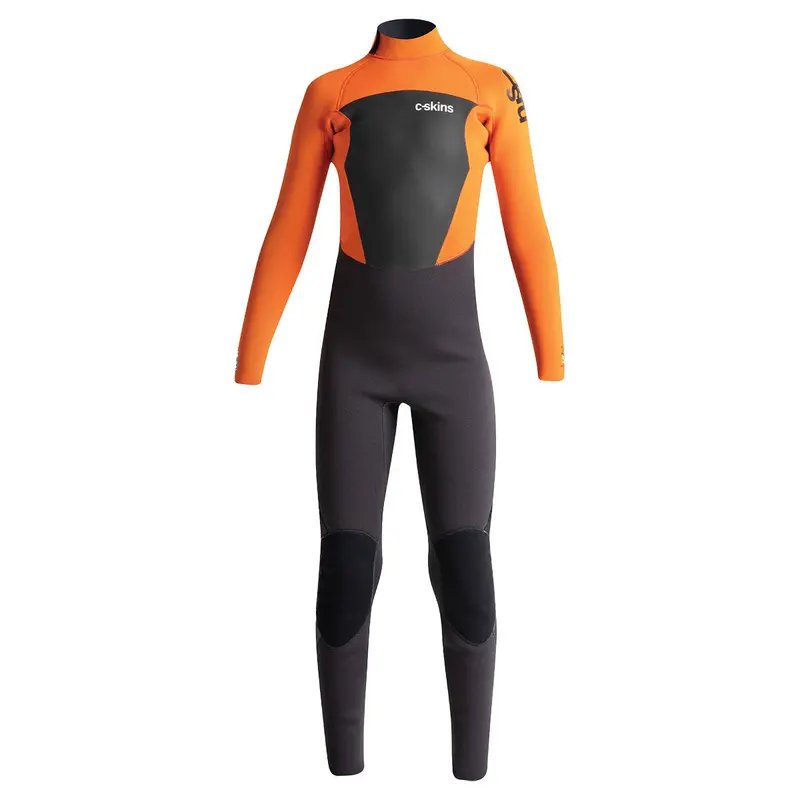 C-Skins Junior 3/2Mm Back-Zip Wetsuit – Anthracite/Orange/Black 1