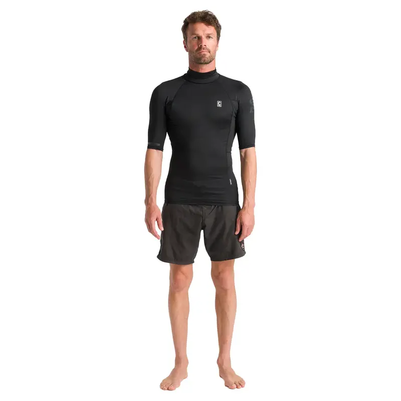 C-Skins Men’S Black Nuwave Rash X Short Sleeve Vest 1