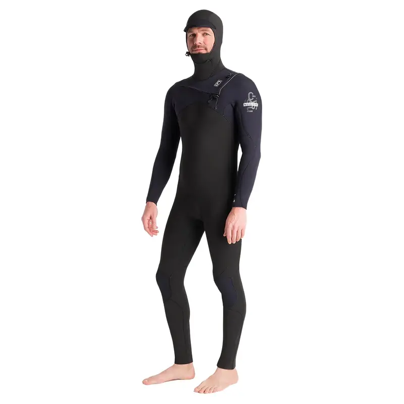 C-Skins Nuwave Session 5/4/3Mm Hooded Chest-Zip Wetsuit – Black 1
